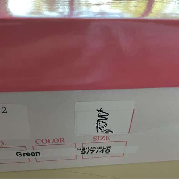 Green Strappy Heels - Picture 5 of 5